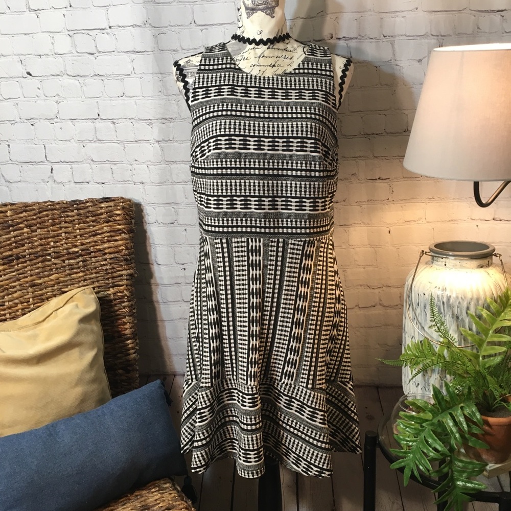 LOFT petites sleeveless flair skirt dress